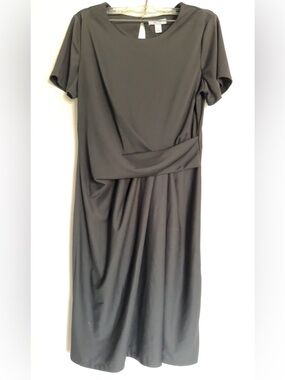 NINE  WEST Black Short-Sleeve Women's Dress